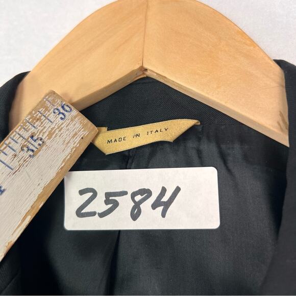 Donna Karan Blazer Womens 100% Wool Single Breasted Black Classic Blazer - Picture 7 of 12